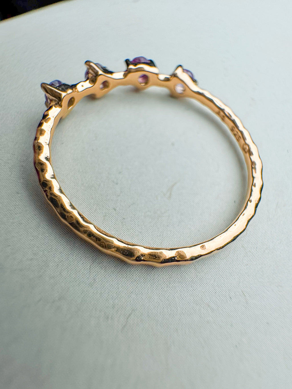 18ct Gold-Plated Sterling Silver Ring with Various Stones