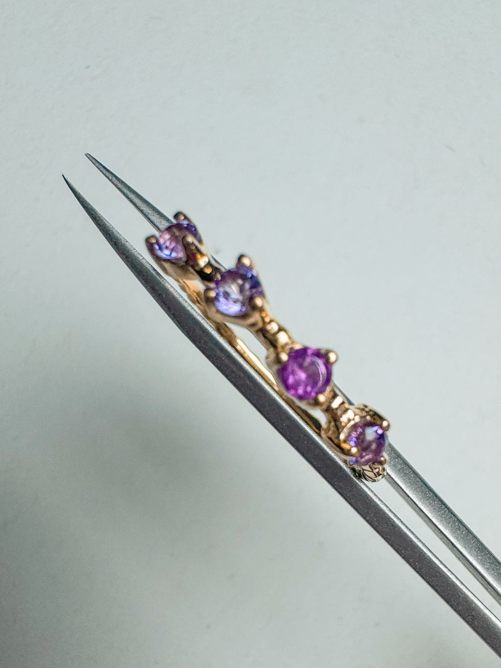 18ct Gold-Plated Sterling Silver Ring with Various Stones
