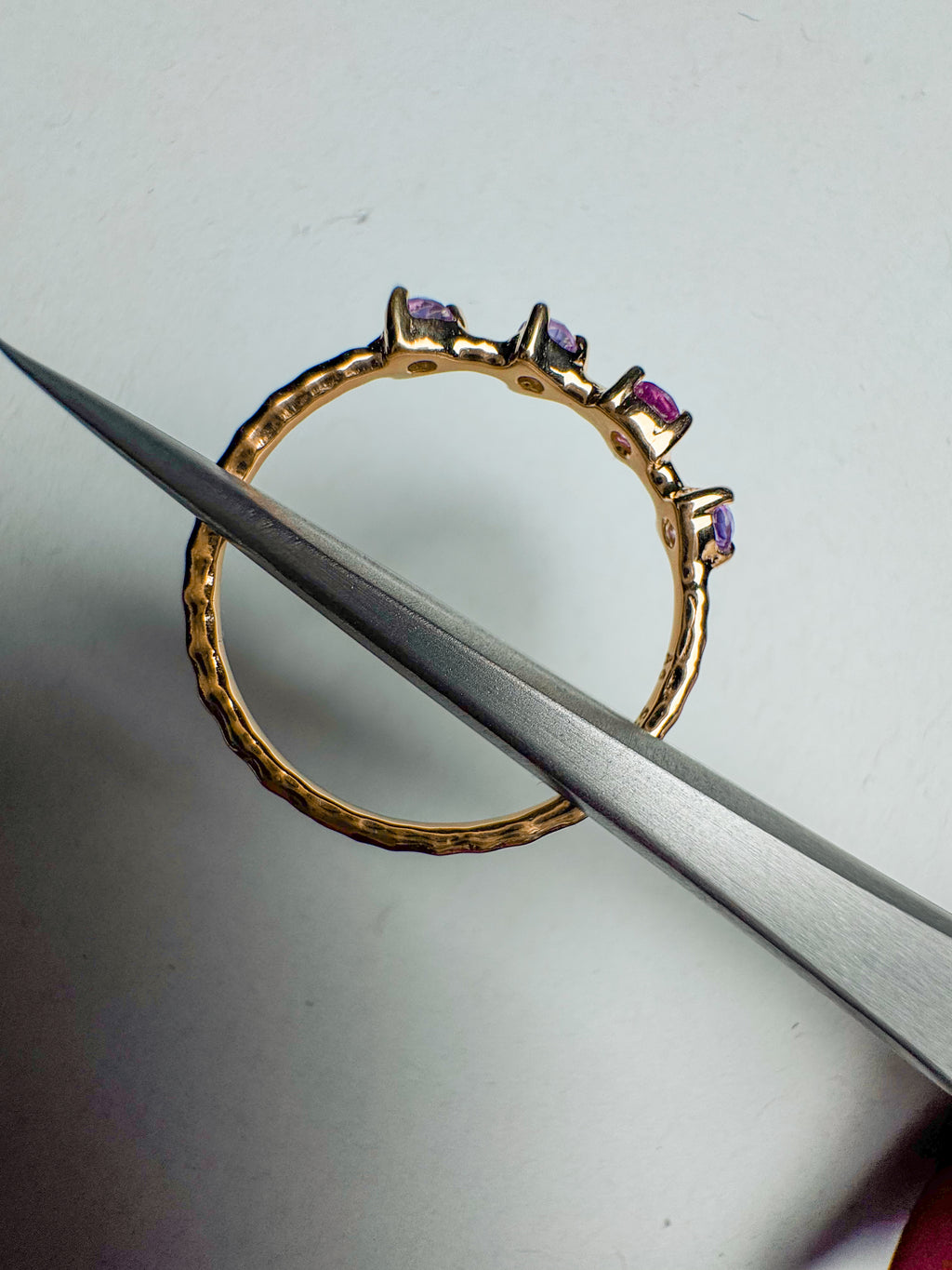 18ct Gold-Plated Sterling Silver Ring with Various Stones