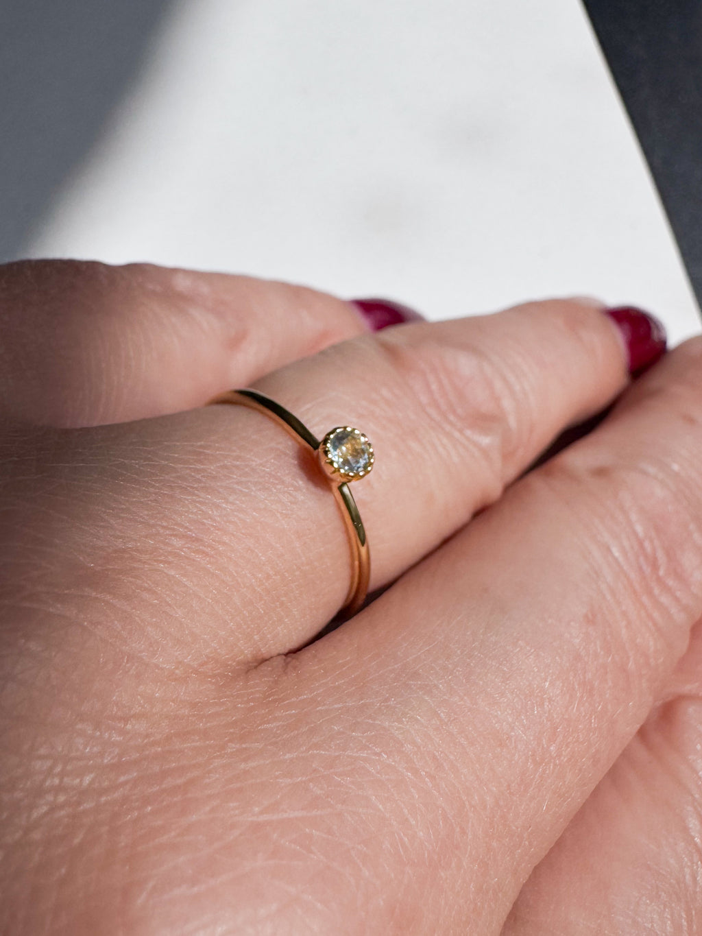 18ct Gold-Plated Sterling Silver Topaz Ring