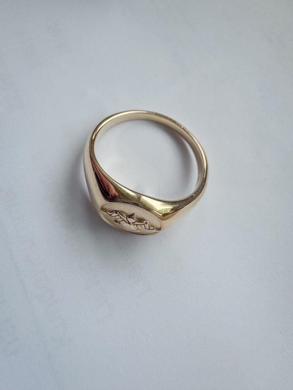 Gold-Plated Sterling Silver Signet Ring