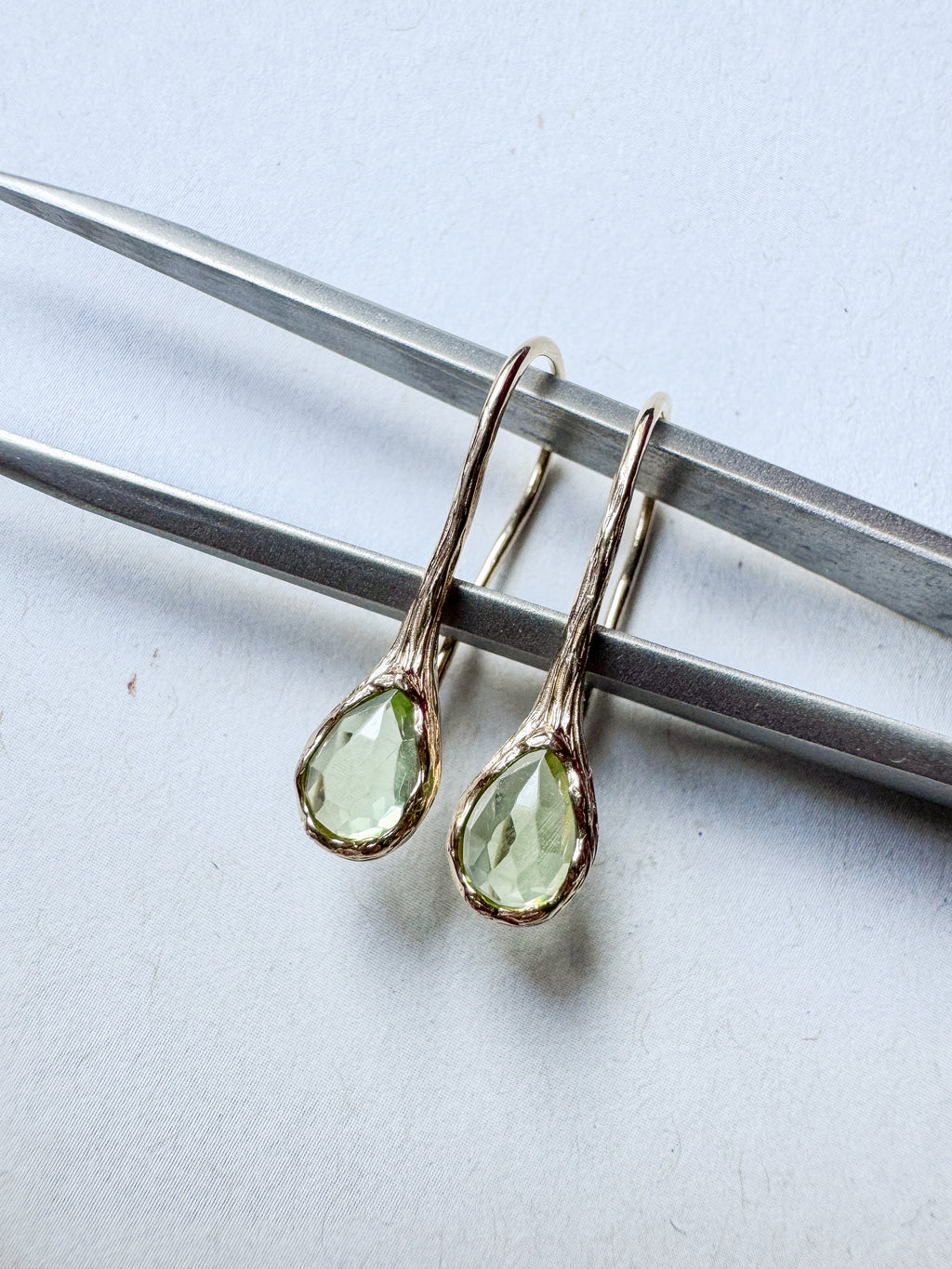 Peridot Drop Earrings in 18ct Gold-Plated Sterling Silver